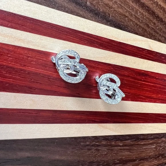 Christian Dior CD Logo Clip-on Earrings with COA- EUC - Picture 4 of 9